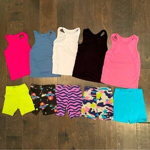 10 piece short/tank lot Size 4-5 great condition